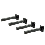 20cm Floating Shelf Brackets Industrial Metal Shelving Supports 4-Pack
