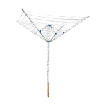4 Arm Rotary Garden Washing Line Clothes Airer Dryer Outdoor Spike 40m Length