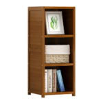 Bamboo Adjustable 3-Shelf Bookcase ? Display Storage Rack Stand for Living Room, Bedroom, Office or Home D?cor