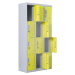 12-Door Locker for Office Gym Shed School Home Storage - Padlock-operated