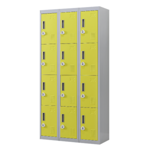 12-Door Locker for Office Gym Shed School Home Storage – 3-Digit Combination Lock