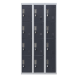 12-Door Locker for Office Gym Shed School Home Storage - Padlock-operated