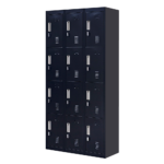 12-Door Locker for Office Gym Shed School Home Storage - Padlock-operated