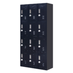 12-Door Locker for Office Gym Shed School Home Storage - 3-Digit Combination Lock