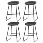 Artiss 4x Bar Stools Kitchen Dining Chairs Counter Stool PU Leather Metal