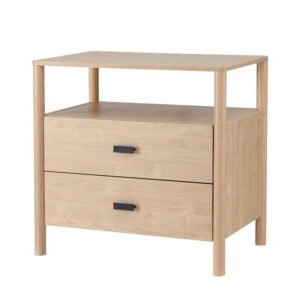 Artiss Bedside Table Nightstand 2 Drawers – Pine