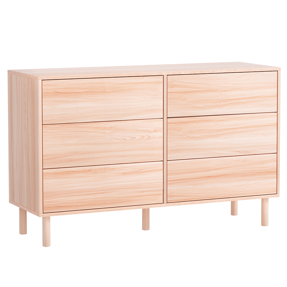 Artiss 6 Chest of Drawers Cabinet Dresser Table Tallboy Storage Bedroom Pine 2 FUR U CDR 01 WD AB 98148 00