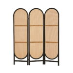 Artiss 3 Panel Room Divider Screen 151x180cm Rattan Brown