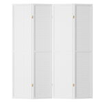 Artiss 4 Panel Room Divider Screen 164x170cm Pegboard White