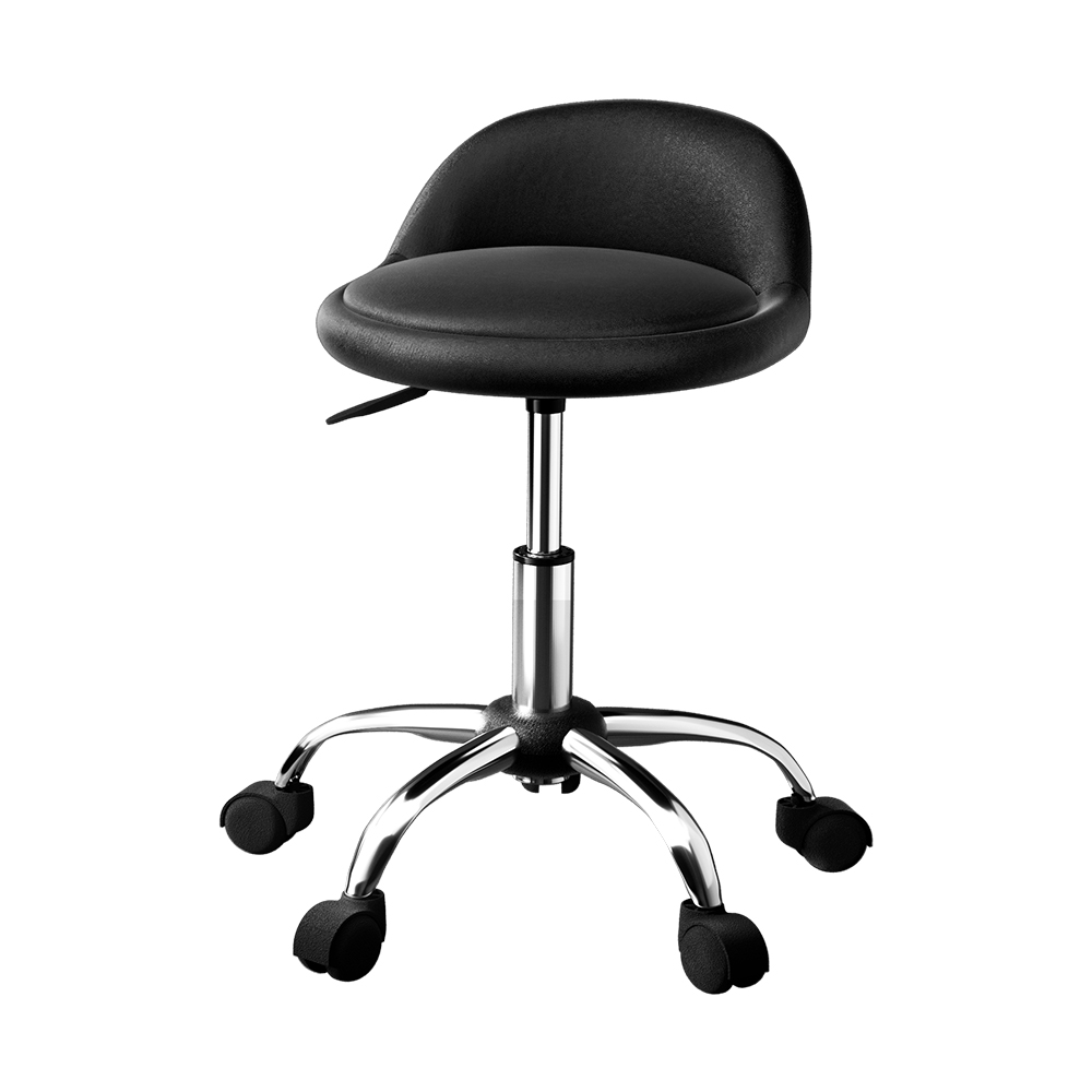 Artiss Salon Stool Swivel Chair Backrest Chairs 1 SALON B BACK BK 150693 00