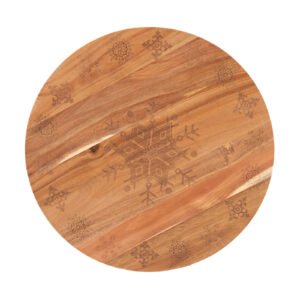 Bread and Butter 18 Inch Wooden Lazy Susan Tray – Wood Snowflake