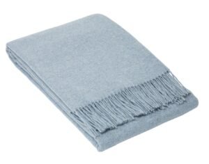Oxford Throw – Merino Wool Blend – Sky Blue
