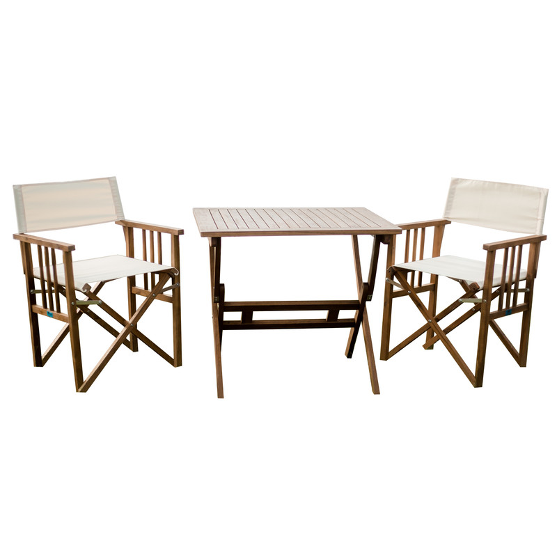 Maculata folding table and 2 director chairs 1 V179 MAC DIR SET 3 66825 00