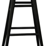 Aria Oval Solid Timber Counter Stool (Black)