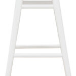 Aria Oval Solid Timber Counter Stool (White)