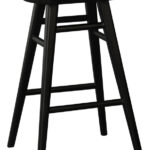 Scandinavian Timber Kitchen Counter Stool (Black)