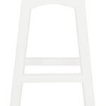Tokyo Solid Mahogany Timber Barstool (White)