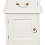 Tasmania 1 Solid Door 1 Drawer Bedside (White)
