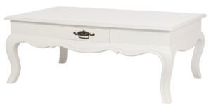 French Provincial 2 Drawer Coffee Table – White