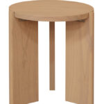 Apollo Round Solid Timber Side Table (Natural)