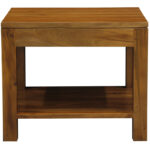 Amsterdam Solid Mahogany Timber Lamp Table 60 x 60 cm (Light Pecan)