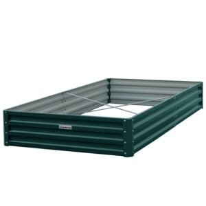 Wallaroo Garden Bed 240 x 120 x 30cm Galvanized Steel – Green