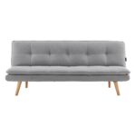 Sarantino 3 Seater Linen Couch Sofa Bed Lounge Futon - Light Grey