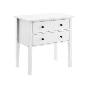 Sarantino Sven Bedside Table Night Stand – White