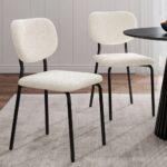 White Whisper Teddy Fabric Dining Duo