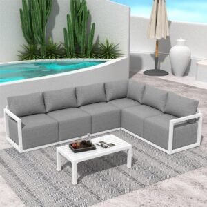 Alfresco Contemporary All-Weather Lounge Set ‚Äì Charcoal Grey