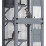 YES4PETS Pet Cat Bird Shelter Condo with Escape Door Wooden Kitten Cage House