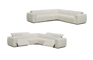 Cleo Boucle Electric Modular Lounge – Cream