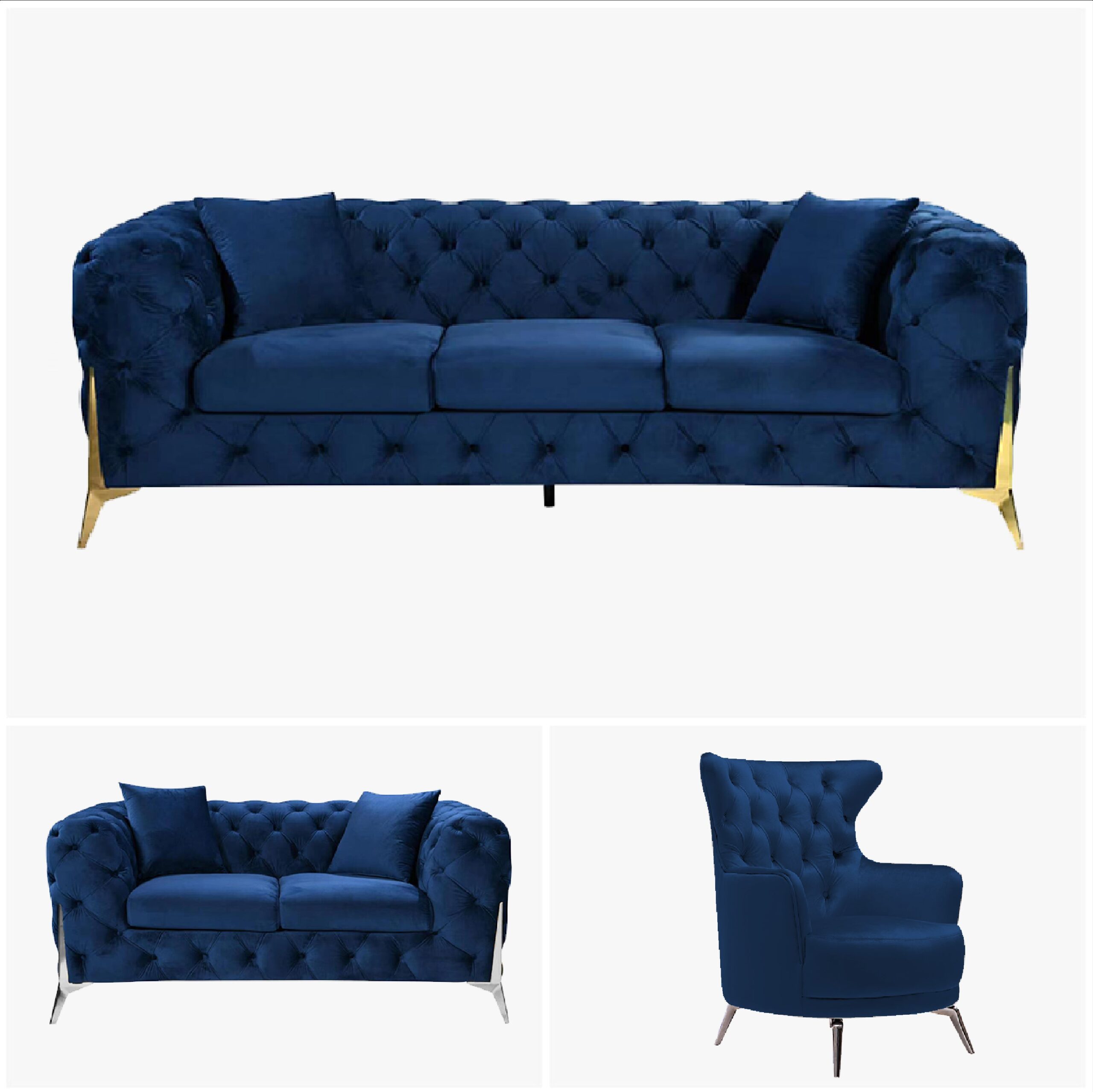 Grand Tufted Lounge - Blue Velvet - Gold Legs 2 V292 L GR NB 3 2 1 G 94309 02 scaled