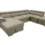 Plush Sleeper Modular Chaise Lounge - Mushroom