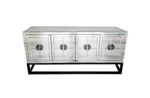 Athens Mirrored Buffet Table -Black