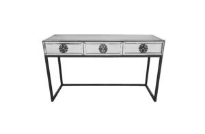 Athens Mirrored Console Table -Black