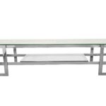 Alexa Silver TV Unit - Clear Glass