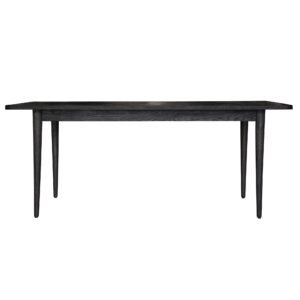 Claire Dining Table 180cm Solid Oak Wood Home Dinner Furniture – Black