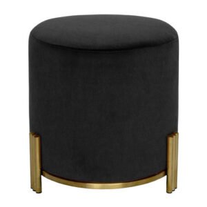 Interior Ave – Apollo Velvet Ottoman – Black
