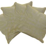 Pack of 4 Azuk Mustard Yellow & Grey 50cm x 50cm Cushion Covers