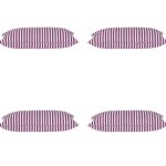 Pack of 4 Dandi Fuchsia Plum Purple & White Rectangle Cushion Covers