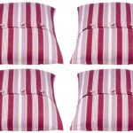 Pack of 4 Coste Fuchsia 50x50cm Striped Cushion Cover