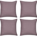 Pack of 4 Fern Rose Soft Pink & White 50x50cm Cushion Covers. Made In Europe.