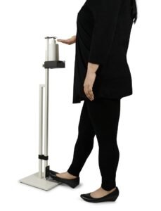 Lirash Touch Free Hand Sanitiser Dispenser Station Floor Stand Foot Operated – White Black