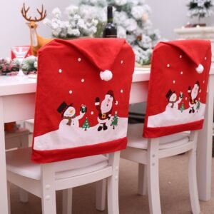 6-10x Christmas Santa Hat Chair Covers Table Cloth Dinner Home D√©cor Ornaments, 10PCS Chair Covers