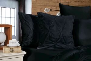 Diamond Pintuck Premium Ultra Soft Cushion Covers 2-Pack – Black