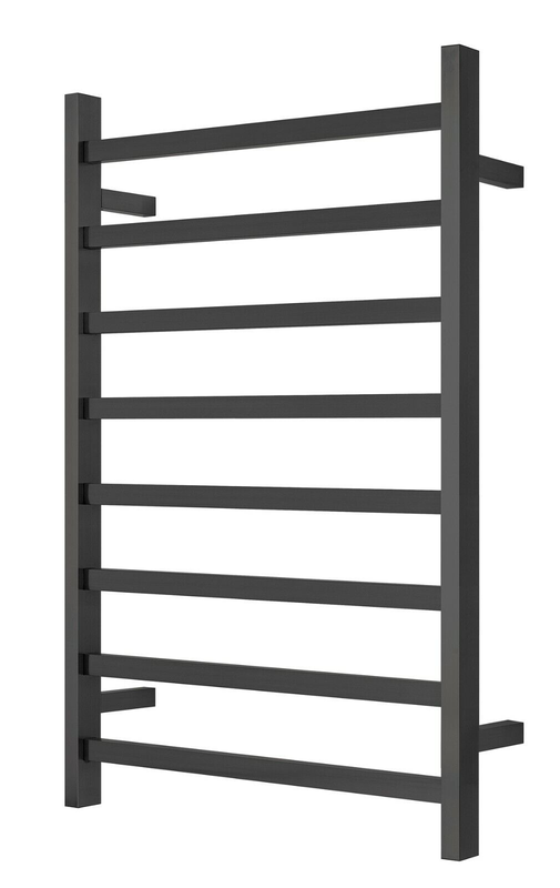 Premium Matte Black Towel Rack - 8 Bars, Square Design, AU Standard, 1000x620mm Wide 1 V549 10062SQUAREBLACK 109670 00