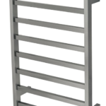 Premium Gunmetal Heated Towel Rack - 8 Bars, Square Design, AU Standard, 1000x620mm Wide