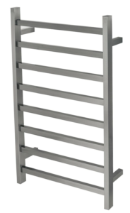 Premium Gunmetal Heated Towel Rack – 8 Bars, Square Design, AU Standard, 1000x620mm Wide