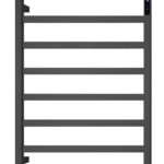 Premium Matte Black Heated Towel Rack with LED- 8 Bars, Square Design, AU Standard, 1000x620mm Wide